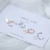 Charm REETI 925 Sterling Silber Kreuz Ohrringe für Frauen Mode Persönlichkeit Paar Kleine Vertragliche Ohrringe Z0323