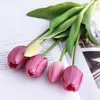 Dekorative Blumenkränze, luxuriöse Silikon-Tulpen, fühlen sich echt an, Blumenstrauß, dekorative künstliche Blumen, Wohnzimmerdekoration, Flores Artificiales 230324