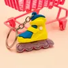 Creative Simulation Roller Skating Shoes Keychain Pendant Fashion Roller-Skates Shoe Key Chain Gift