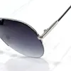 نظارات شمسية جديدة تصميم الأزياء 717 نظارات شمسية نصف إطار معدنية.