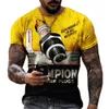 Męskie tshirts Tshirts 3D Castrol drukowane krótkie topy Zatoki Zatoki Modna T -koszulka do motocykla Tshirt Treshized Tees 230324