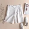 Pantalones cortos de mujer Pantalones cortos de algodón y lino Estudiantes de verano para mujeres Versión coreana Pantalones de pierna ancha de lino para el hogar deportivos sueltos y delgados 230325