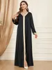 Etnische kleding Eid moslimjurk Abaya dames 2 -delige set Marokko feestjurken Ramadan mubarak riem kaftan vestidos maxi abayas elegant gewaad 230324