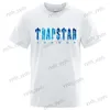 T230325men's T-shirts Men's T-skjortor Trapstar London undervattens blå tryckt t-shirt män sommar andas avslappnad kortärmad gata överdimensionerad bomullsmärke