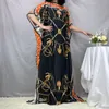 Ethnic Clothing Style Muslim Abaya Oversize African Women Clothing Dubai Dashiki Free Size Casual Floral Dresses Loose Long Dress Vintage 230325