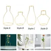 Vases Metal Wire Vase Decor Simple Creative European Style Ornaments Frame For Cafe Gift Cabinet Holidays Living Room