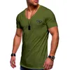 Tanks de bricolage Camis T-shirt Men's Designer V-Neck Chest Triangle Inset Fashion Short à manches