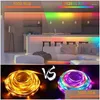 Strisce di batterie per accumulo di energia Striscia LED Rgb Ws2811 Diodo a soffitto a nuvola Nastro flessibile Controllo intelligente delle app Lampada ad effetto arcobaleno Dhfgx