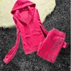 YICIYA Juicy Survêtement Vente en gros - 2023 vente chaude Printemps / Automne 2023 Survêtement en velours de marque pour femme Costume de survêtement en velours pour femme Sweat à fermeture éclair en velours et pantalon Costume de couture