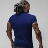 T-shirt da uomo 2023 Summer Gym Shirt Sport Uomo Quick Drying Running Workoutees Fitness Top T-shirt Rashgard