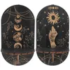 Obiekty dekoracyjne figurki kryształowe półka wyświetlacza stojak ścienna drewniana baza holderracka księżyc pływające półki kule dekoracyjny styl bohemian wiszący 230324