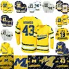 Camiseta de hockey de los Wolverines de Michigan Adam Fantilli Gavin Brindley Luke Hughes Rutger McGroarty Seamus Casey Quinn Hughes Dylan Larkin Cam York Owen Power Zach Hyman