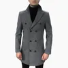 Men's Wool & Blends Season Classic Double Breasted Slim Fit Winter Cachet Coat
