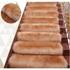 Tapis Doux en peluche en peau de mouton tapis d'escalier pour affichage coiffeuse décor à la maison tapis de fourrure pour photographie couverture de chaise Shaggy tapis moelleux W0325