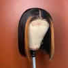 Part Wig 13x4/6 Brazilian Human Hair Lace Heighlight Blonde Bob Straight Wigs For Black Women With Baby