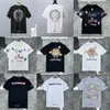 Ch lüks t-shirt moda kadın marka üstleri tees erkek kadın sanskrit mektup çift sweatshirt at nalı çiçek kısa kollu polos çapraz unisex tee tshirts 02d5