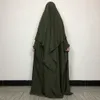 Ubranie etniczne Abaya Khimar ustawiaj wysokiej jakości Nida muzułmańskie kobiety długie rękaw Dwuczęściowy modlitwa modlitwa hidżab sukienka islamska odzież 230325