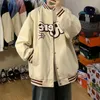 Damesjacks honkbal paar bomber unisex vintage oversize print racer varsity hiphop streetwear jas 230325