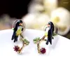 Boucles D'oreilles La Est De La Mode Couleur Mignon Oiseau D'hirondelle Pendientes Brincos De Festa Style D'été De Haute Qualité Pour Les Femmes