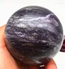 Figurine decorative Cristallo di quarzo naturale Drago viola Base a sfera fatta a mano A2