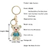 Keychains JINGLANG Gold Color Metal Lobster Clasp Keyring Dangle Crystal Panda Animal For Women Luxury Handbag Jewelry