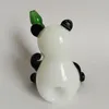 2023New Arrival Seated Creative Panda Glass Hand Pipes Tobacco Burner Smoking Rig Bong 11cm Height