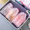 Uppgradera förvaringslådor 3st Pe Bear DrawString Bag Washcloth Bag DrawString Bag Shoe Storage Bag Plastic Frosted Packaging Bag