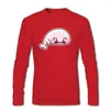 Herr t shirts kawaii söt blobfish vattenlevande djur havs svart t-shirt streetwear hombre hipster män långärmad pre-bomull thirt