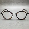 Solglasögon ramar japanska handgjorda ihåliga acetat retro runda glasögon för män kvinnor optisk recept myopia glasögon 230325