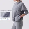 lu Hooded Zippered Casual Jacket Women Sun Protection Sunscreen Thin Top Run Sport Jacket Finger Hole Long Sleeve Yoga Jacket LL1023