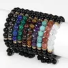 8mm Noir Onyx Perles Bracelets Perlés Pour Femmes Hommes Réglable Oeil De Tigre Pierre Naturelle Tressé Bracelet Vintage Bijoux Homme