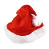 Decorações de Natal 12pcs Papai Noel Hat Hat Soft Plush Singing Decoration for Natal Cap Festival Decor Adult Gift Bag Kid