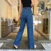 Women's Jeans High Waist Jeans For Women Vintage Long Denim Pants Female Vintage Casual Loose Full Length Wide Leg Pants Trousers 230325