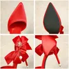 Sandals 2023 Korean Fashion Wedding Shoes Pointed Toe Satin High Heels Bow Sexy Pearl Stiletto Pumps