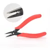 Pince à nez en acier inoxydable rouge pour anneaux de saut fendu Double accessoires de bricolage sertissage bijoux trouver outil de fabrication