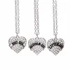 Pendant Necklaces 3X Big Middle Little Sis Sister Heart Women Friends Necklace Set Friendship BFF Jewelry Gifts