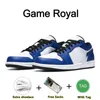 Jumpman 1 Low Basketball Shoes 1s 남자 검은 팬텀 UNC UNC 늑대 회색 카모 발가락 코트 코트 로얄 트레이너 스포츠 야외 운동화 크기 36-45