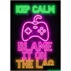 Энергия хранения батареи картины Neon Sleep Gamer Art Canvas Painting Painting Wall Poster Game Повторите игровые отпечатки для детей для детей Ro Dhlhc