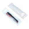 Blanc 100 pcs/lot 6x22 cm clair fermeture à glissière auto-scellable pour crayon à sourcils stylo écouteur stockage sac en plastique sac à fermeture éclair paquet pochette trou de suspension