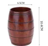 Wooden Barrel Shaped Beer Mug Crestive Wood Beer Cup Chicken Bar Drinkware Wine Glass Portable Wooden Tumbler RRA