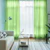 Tenda Tende trasparenti Soggiorno Tasca per asta Pannelli per finestre Camera da letto Semi Voile Verde