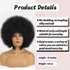 Synthetische Perücken kurzes Haar Afro Kinky Curly mit Pony für schwarze Frauen African Ombre Glueless Cosplay Natural Perücke 230413