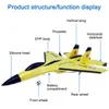 ElectricRC Aircraft SU35 Remote Control Airplane RC Foam Radio Controlled Glider SU57 Fighter With LED Lights Flying Model Kids Toy Gift 230325