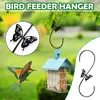 Hooks & Rails Attractive Bird Feeders Hanger Metal Hummingbird S-Shaped Hook Outdoor Steel Butterfly Design For Hanging Plant Lanterns