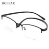 Sunglasses Frames BCLEAR UrltraLight Women Alloy Oval Full Half Rim Glasses Eyewear With Flexible Legs IP Electroplating 2515 230325