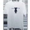 T-shirt da uomo firmate Light luxury summer doppio cotone mercerizzato bianco da uomo manica corta slim ins orso stampa mezza t-shirt moda SFZ0