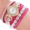 ساعة اليد الفاخرة للنساء الأزياء غير الرسمية Quartz Quartz Rhinestone Watch Bracelet Ladies Girl 2023 ClockWristwatches