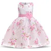 Flickans klänningar Summer Costume Kids Evening Party For Girls Beading Princess Baby Girl Frocks Wedding 5 10 år Y2303