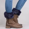 Vrouwen sokken dames winter warme gehaakte gebreide bont bont manchetten toppers boot drop -schip #