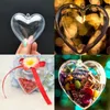 Articles de nouveauté 5 pièces boules en forme de coeur bricolage décor à la maison moule à remplir transparent pour joyeux noël mariage bonbons jardin accrocher ornement F3R6